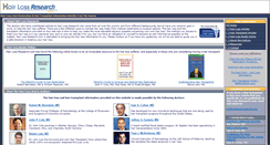 Desktop Screenshot of hairlossresearch.com