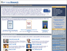 Tablet Screenshot of hairlossresearch.com